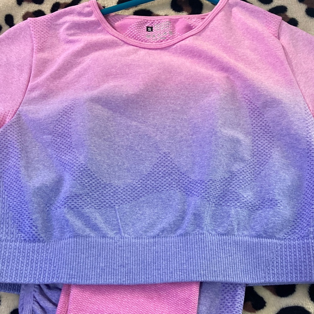 Pink and Purple Ombre Two-Piece Set - Picture 3 of 6